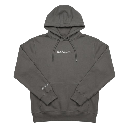 Wrighteous Wear Hoodie God Alone - Embroidered Christian hoodie