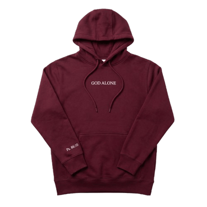 Wrighteous Wear Hoodie God Alone - Embroidered Christian hoodie