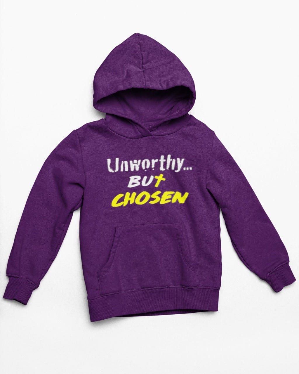 Wrighteous Wear Hoodie Purple / S Unworthy But Chosen Unisex Christian Hoodie