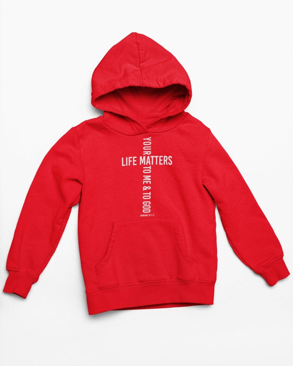 Wrighteous Wear Hoodie Red / S Your Life Matters Unisex Christian Hoodie