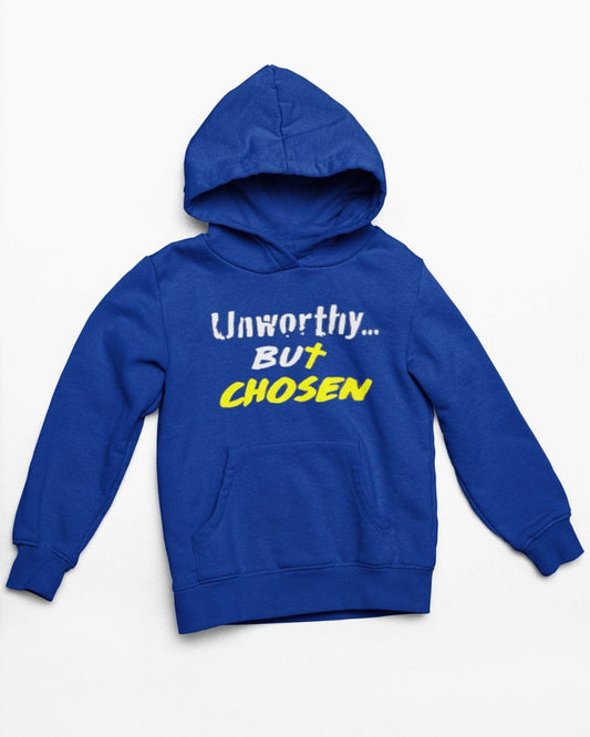 Wrighteous Wear Hoodie Royal / S Unworthy But Chosen Unisex Christian Hoodie