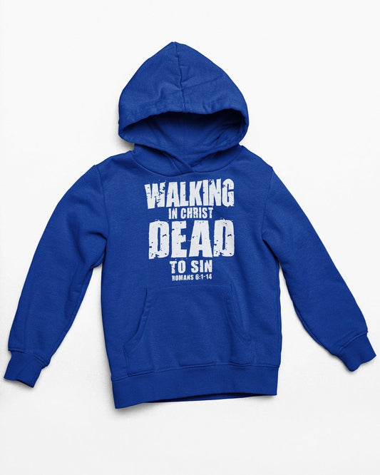 Wrighteous Wear Hoodie S / Blue Walking Dead to Sin Unisex Christian Hoodie