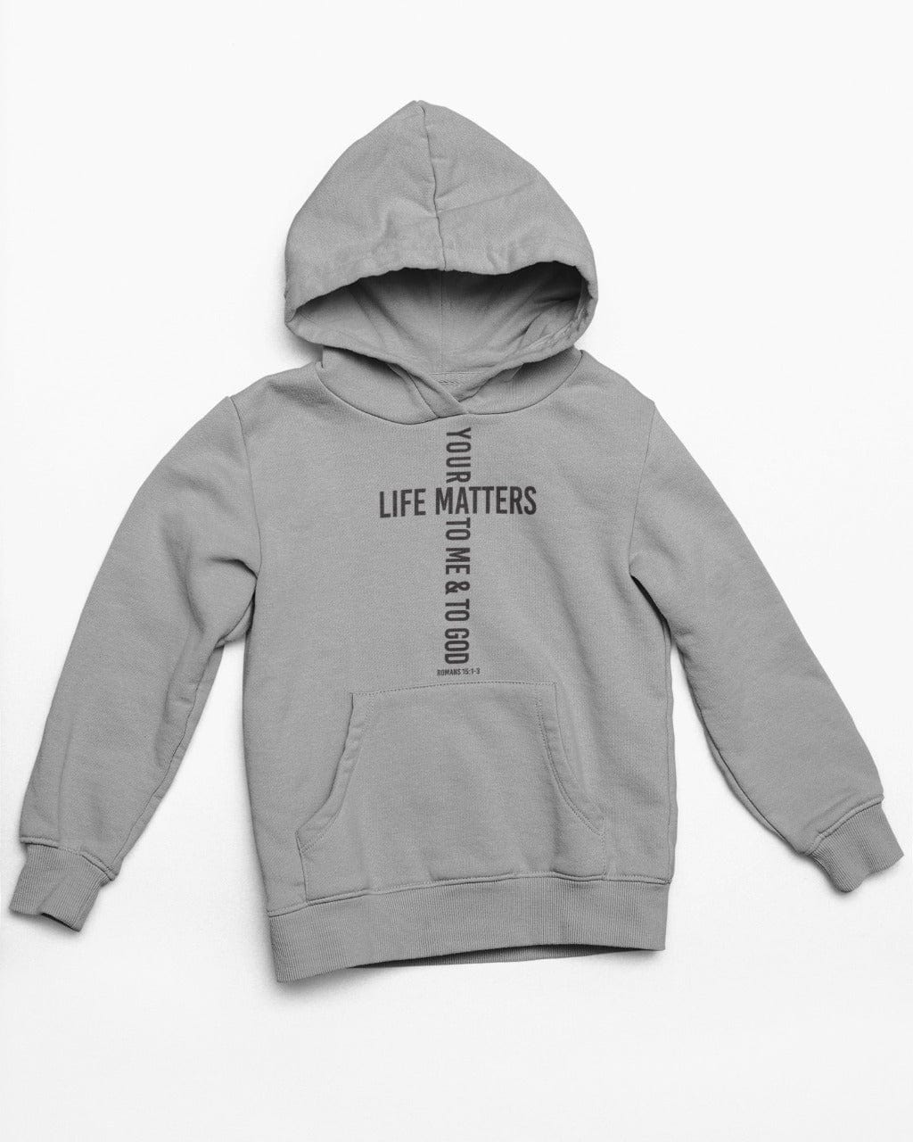 Wrighteous Wear Hoodie Ash Gray / S Your Life Matters Unisex Christian Hoodie