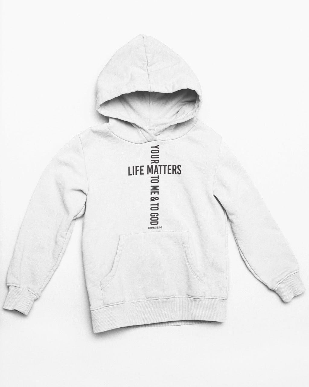 Wrighteous Wear Hoodie White / S Your Life Matters Unisex Christian Hoodie
