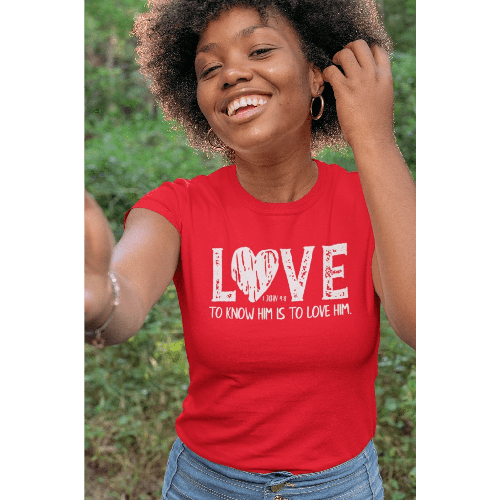 Wrighteous Wear T-Shirt Know Him Know Love Unisex Christian T-Shirt