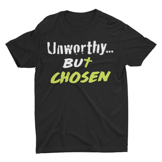 Wrighteous Wear T-Shirt 3XL / Black Unworthy but Chosen Unisex Christian T-Shirt