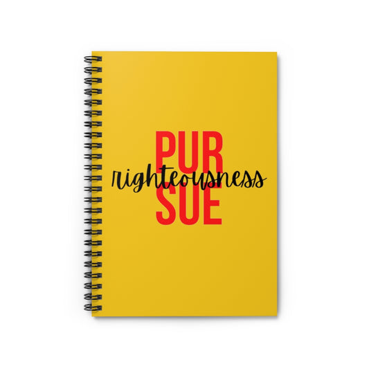Pursue Righteousness Christian Notebook One Size