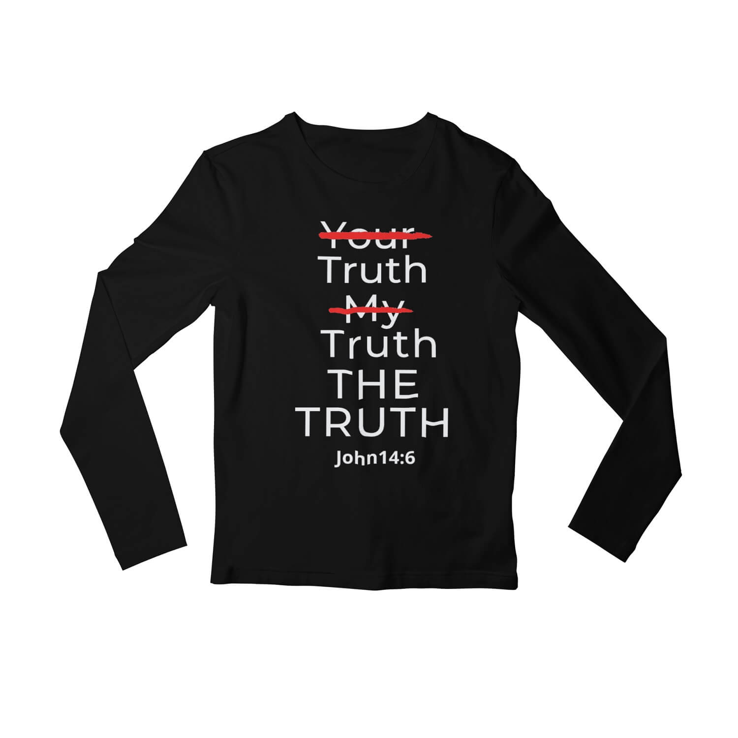 The Truth Unisex Christian Long Sleeve T-Shirt Black / S