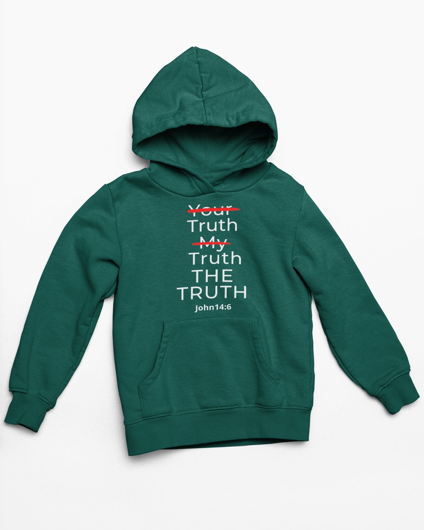 The Truth Unisex Christian Hoodie Green / S