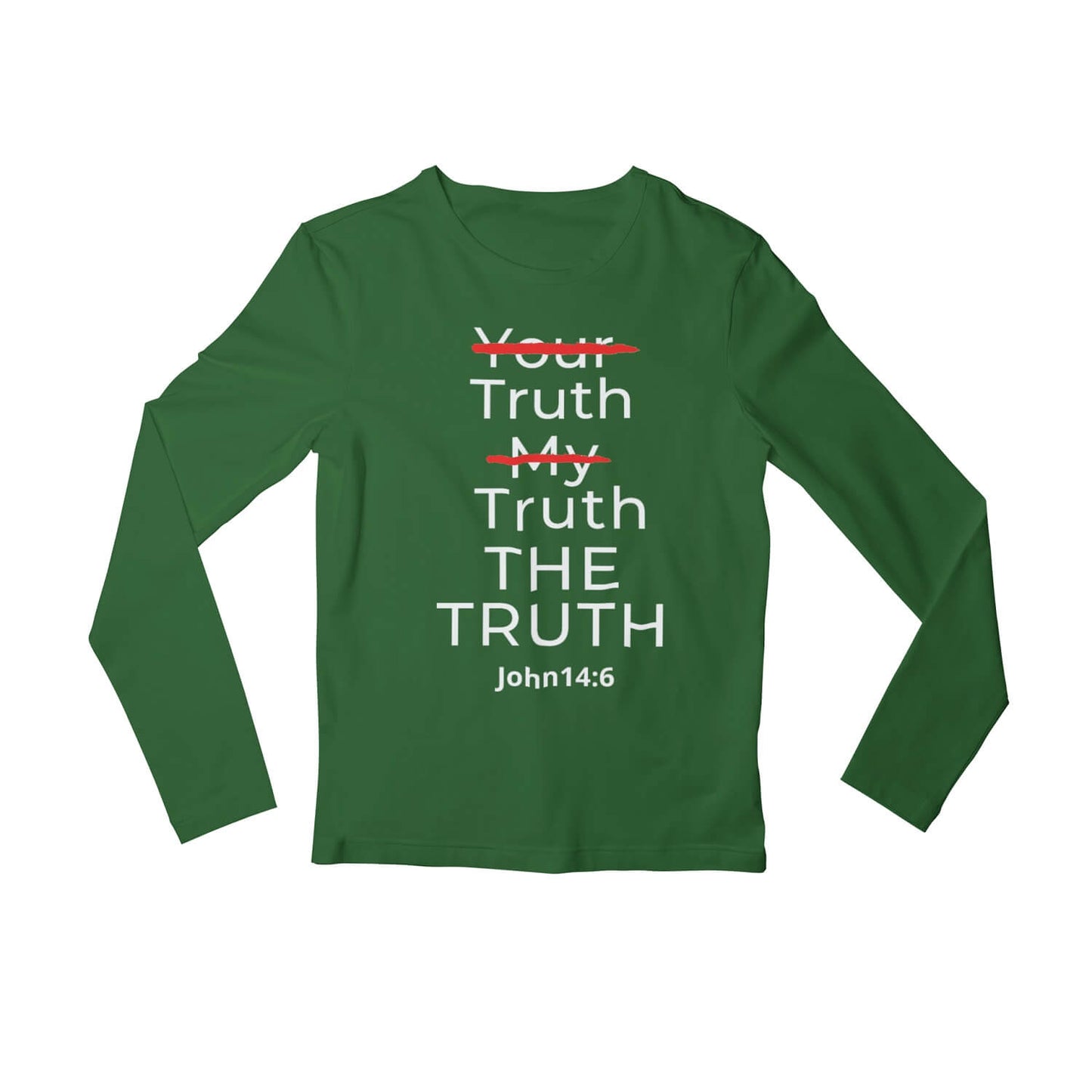 The Truth Unisex Christian Long Sleeve T-Shirt Olive / S