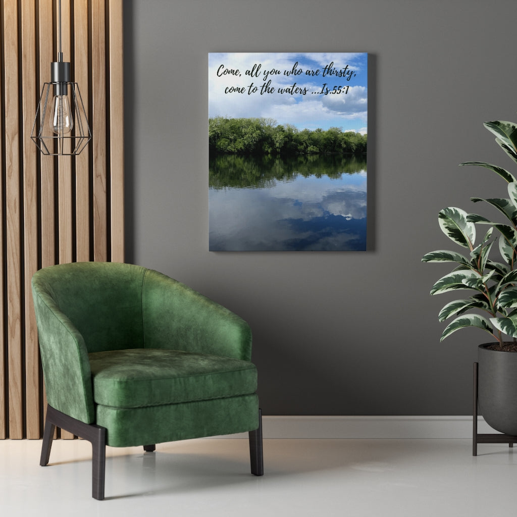 Printify Canvas Come to the Water Christian Canvas