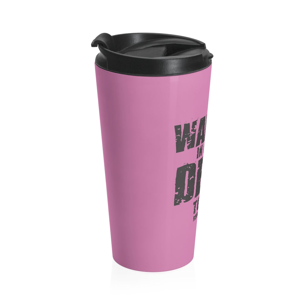 Printify Mug Travel Mug Walking Dead Stainless Steel Christian Travel Mug - Pink