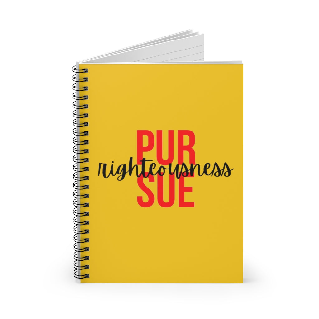 Printify Paper products One Size Pursue Righteousness Christian Notebook