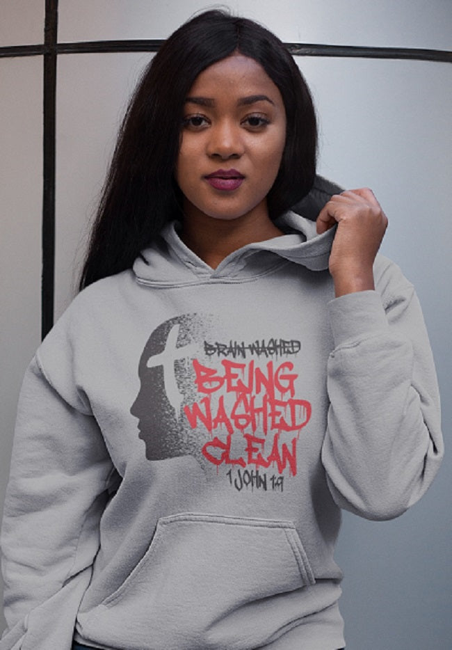 Wrighteous Wear Hoodie S / Ash Gray Not Brainwashed Unisex Christian Hoodie