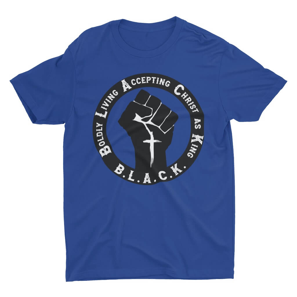Wrighteous Wear T-Shirt S / Blue BLACK Unisex Christian T-Shirt